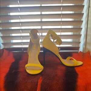 Yellow High Heel Sandals